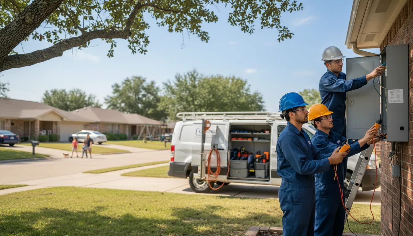 Certified electrician providing emergency electrical services in La Grange, TX